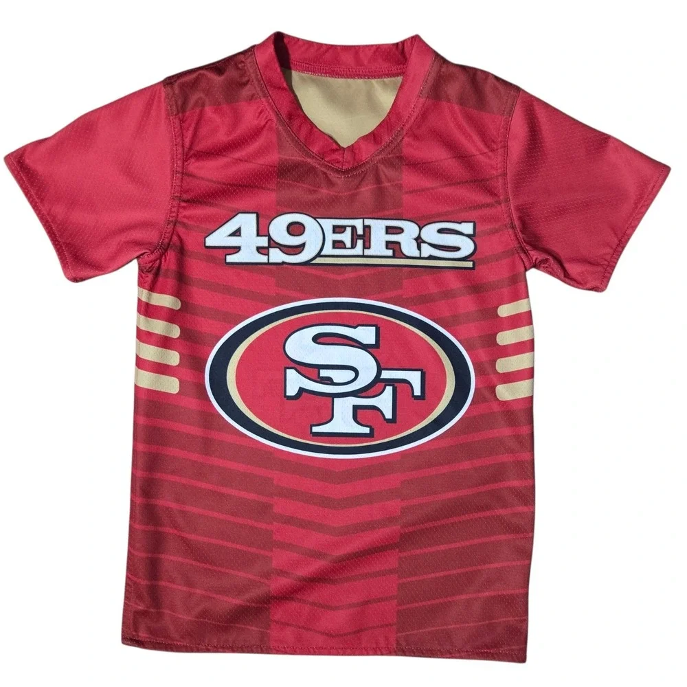 San Francisco 49ers NFL Flag Football Reversible Jersey Youth Small - Picture 1 of 5